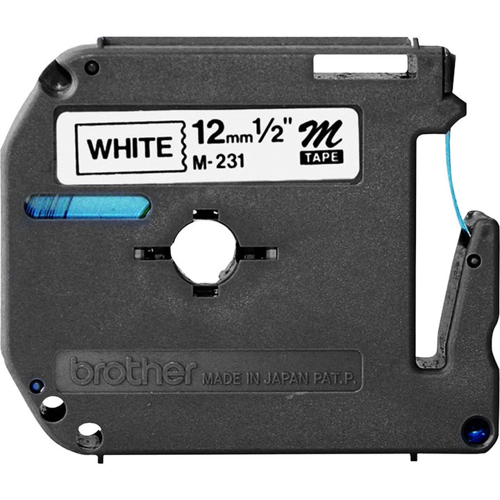 Image of P-touch M231BD P-touch Nonlaminated M Series Tape Cartridge, x 1/2" Width, Direct Thermal, White, 4 / Bundle