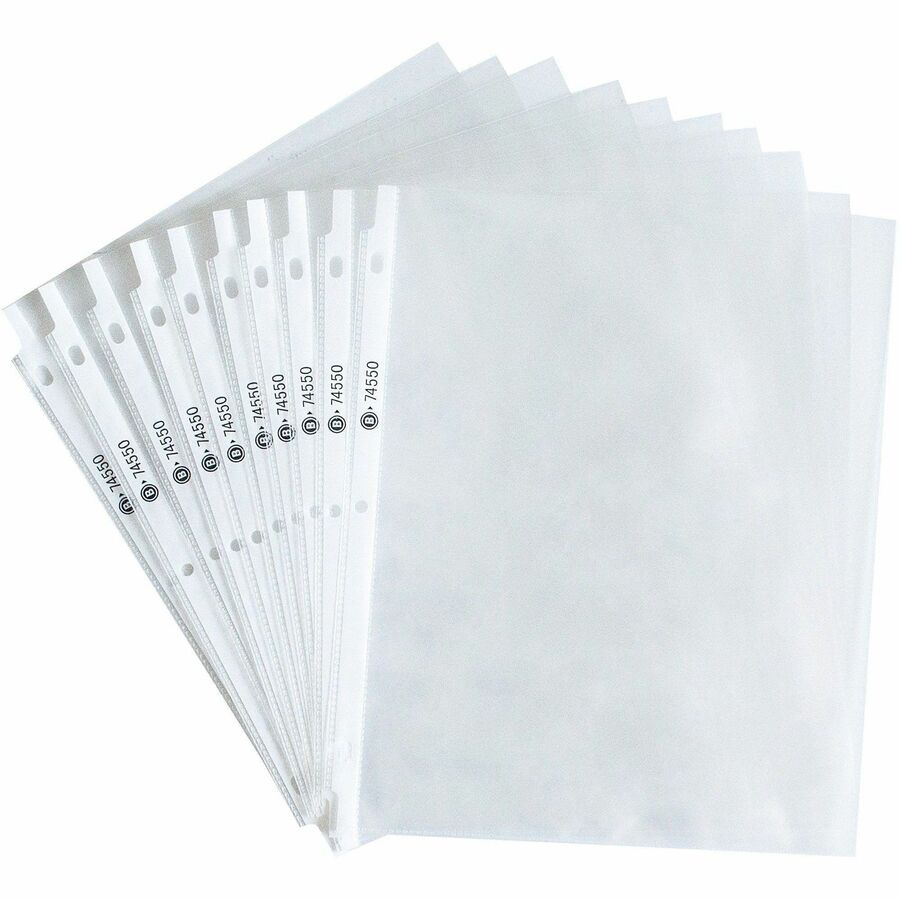 Image of Business Source Sheet Protectors,Top Load,3.2 mil,11"x8-1/2",100/BX,5/CT,CL