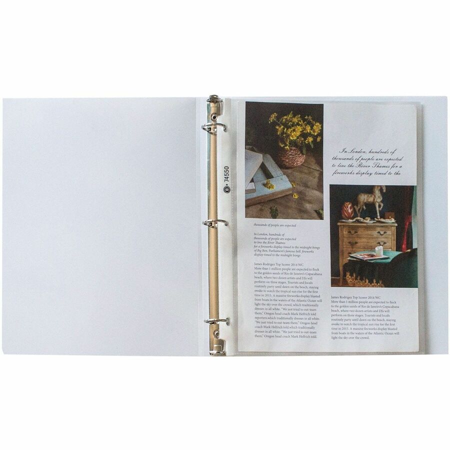 Image of Business Source Sheet Protectors,Top Load,3.2 mil,11"x8-1/2",100/BX,5/CT,CL