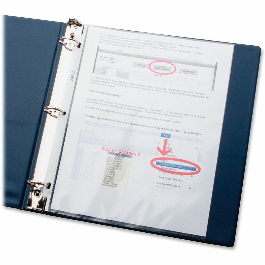 Image of Business Source Sheet Protectors,Top Load,3.2 mil,11"x8-1/2",100/BX,5/CT,CL