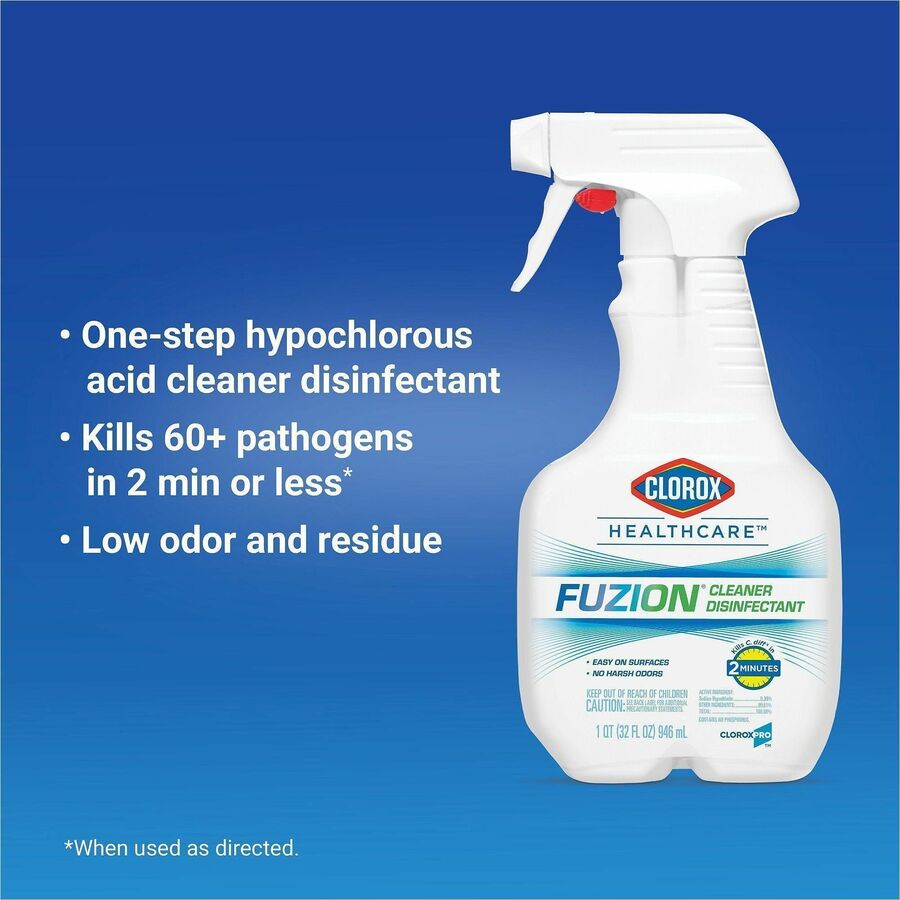 Image of Clorox® Disinfectant Cleaner, Fuzion, Low Odor, 32 oz, 9/CT