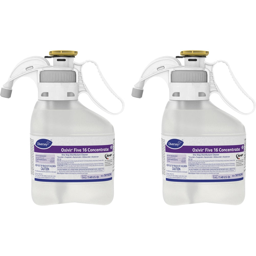Image of Diversey Disinfectant Cleaner, One-step, 1.4L, 2/CT, Clear