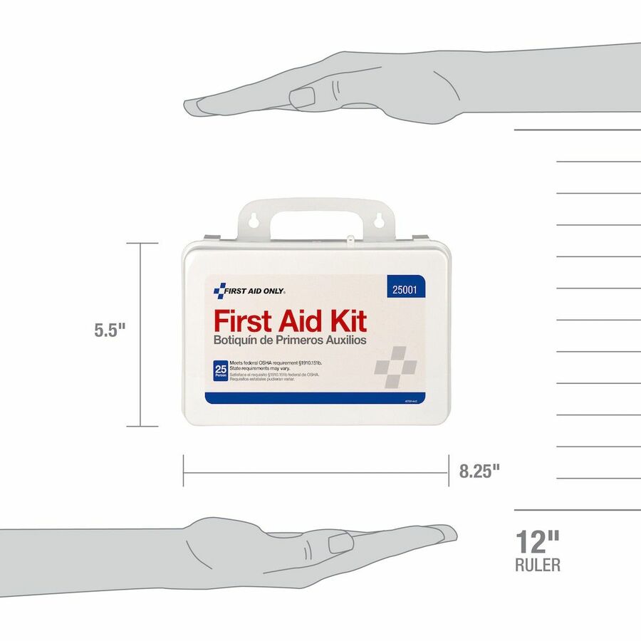 Image of PhysiciansCare 25001 25 Person First Aid Kit, 113 x Piece(s) For 25 x Individual(s), Plastic Case, 1 Each