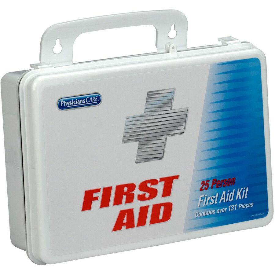 Image of First Aid Only 60002 25 Person Office First Aid Kit, 135 x Piece(s) For 25 x Individual(s), 10" H x 3" Width7" Length, Plastic Case, 1 Each