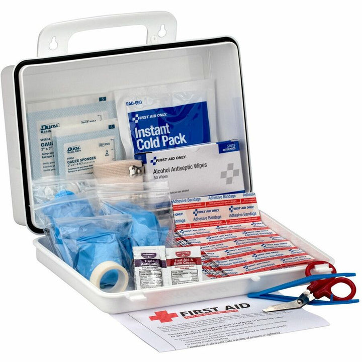 Image of First Aid Only 60002 25 Person Office First Aid Kit, 135 x Piece(s) For 25 x Individual(s), 10" H x 3" Width7" Length, Plastic Case, 1 Each