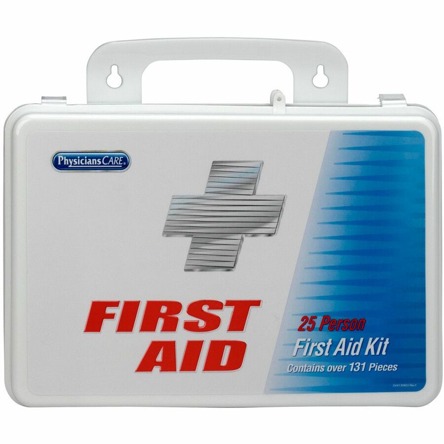 Image of First Aid Only 60002 25 Person Office First Aid Kit, 135 x Piece(s) For 25 x Individual(s), 10" H x 3" Width7" Length, Plastic Case, 1 Each