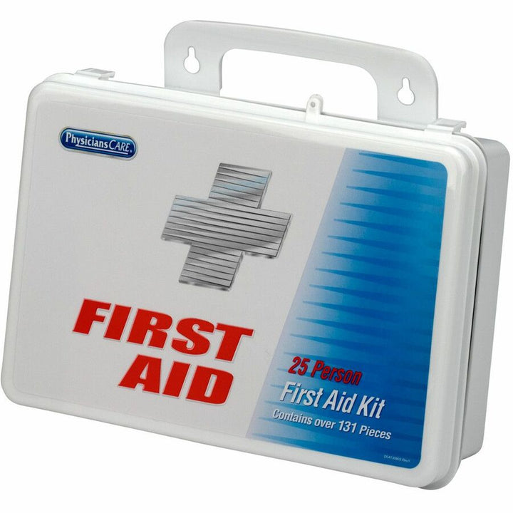 Image of First Aid Only 60002 25 Person Office First Aid Kit, 135 x Piece(s) For 25 x Individual(s), 10" H x 3" Width7" Length, Plastic Case, 1 Each