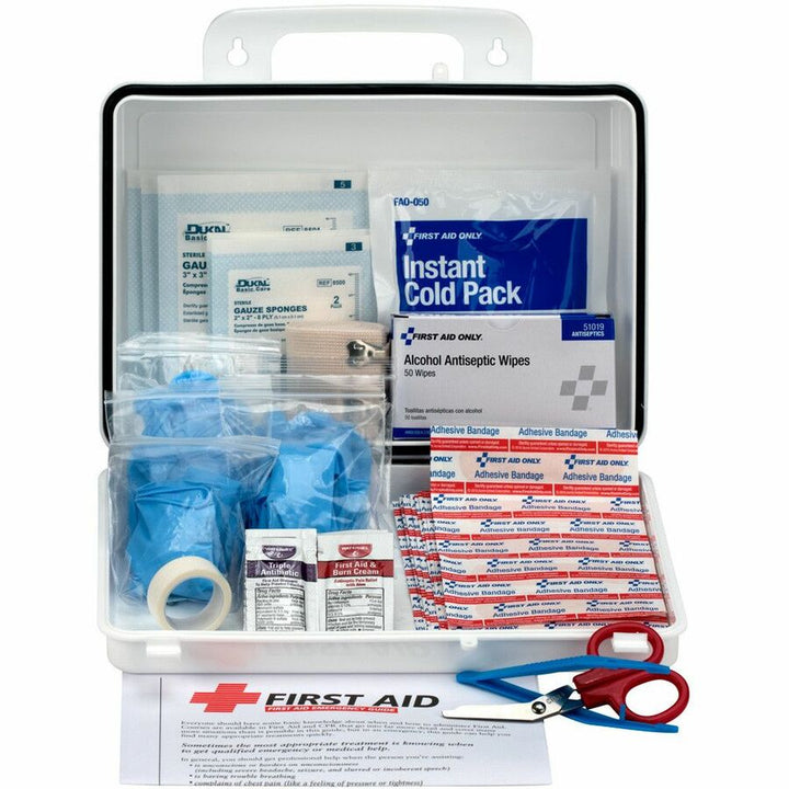 Image of First Aid Only 60002 25 Person Office First Aid Kit, 135 x Piece(s) For 25 x Individual(s), 10" H x 3" Width7" Length, Plastic Case, 1 Each