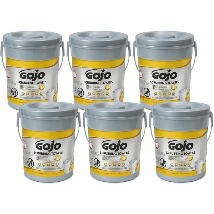 Image of GOJO® Scrubbing Towels, Large, 72/Canister, 10-1/2"x12", 6/CT, WE