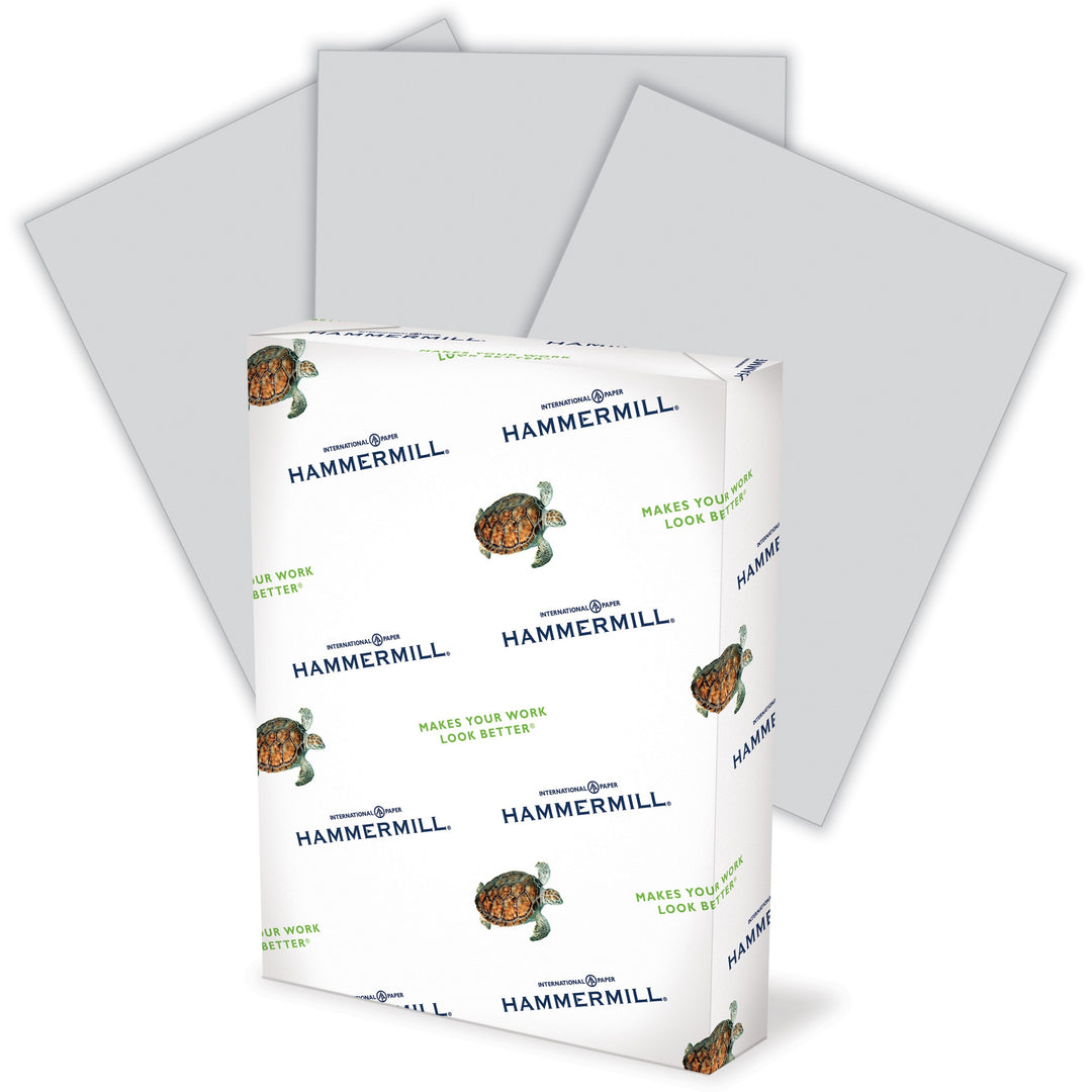 Image of Hammermill® Colors Print Paper, 20 lb Bond Weight, 8.5 x 11, Gray, 500 Sheets/Ream, 10 Reams/Carton