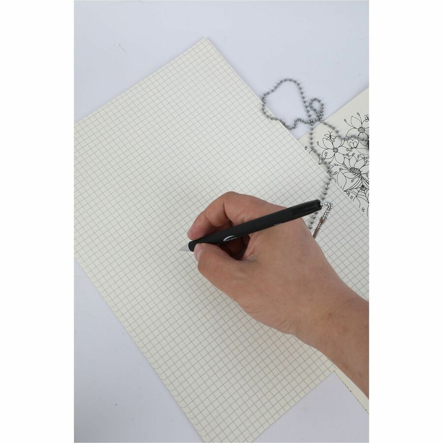 Image of Integra Counter Pen, w/24"L Chain & Base, Antimicrobial, 12/BX, BK