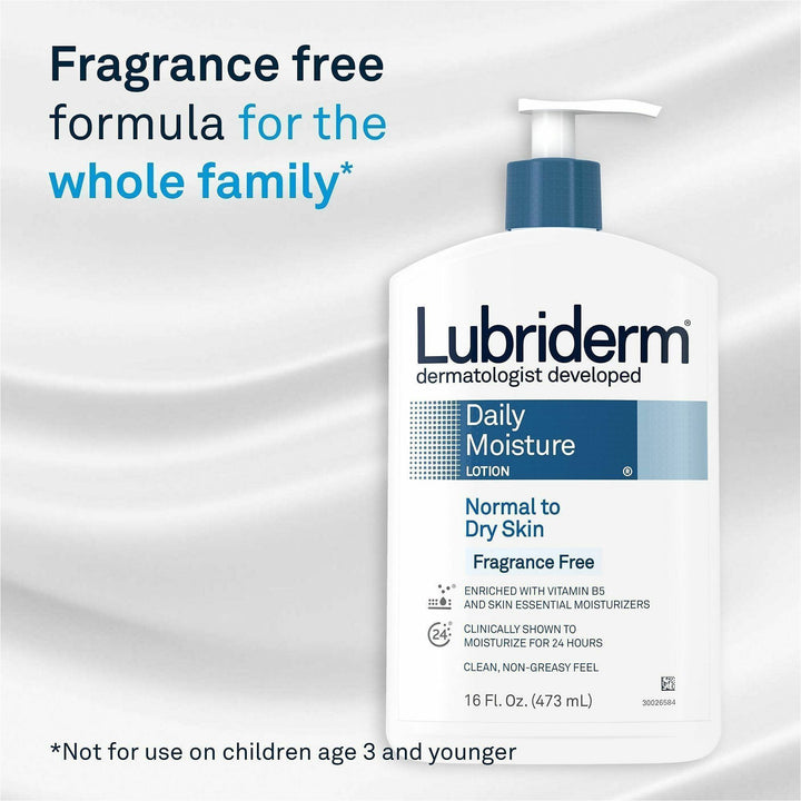 Image of Johnson & Johnson® Moisturizing Lotion, Lubriderm, Daily, 16oz., 12/CT, White