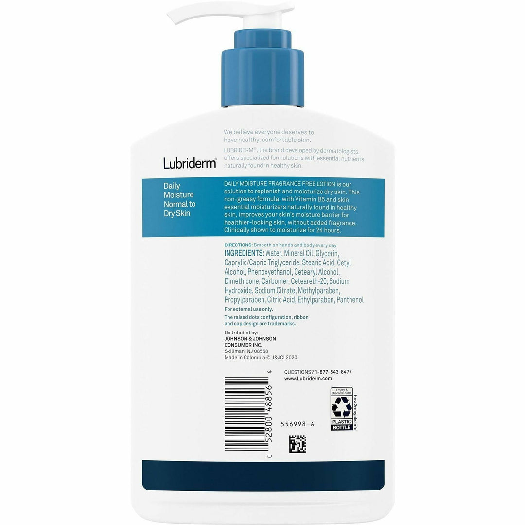 Image of Johnson & Johnson® Moisturizing Lotion, Lubriderm, Daily, 16oz., 12/CT, White