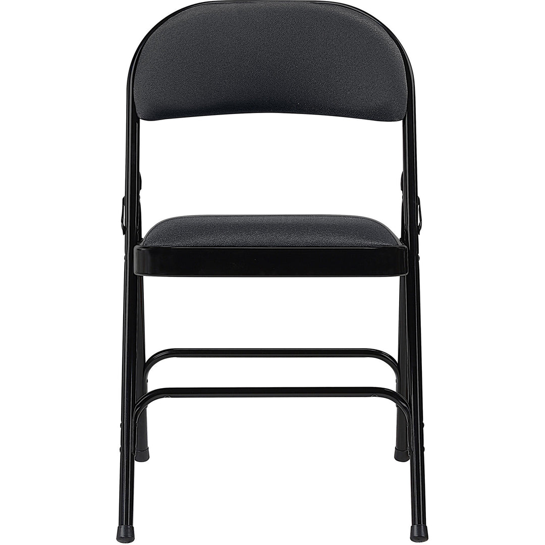 Image of Lorell Chairs,Folding,225 lb Cap,18-3/8"x19-1/4"x29-5/8",4/CT,Black