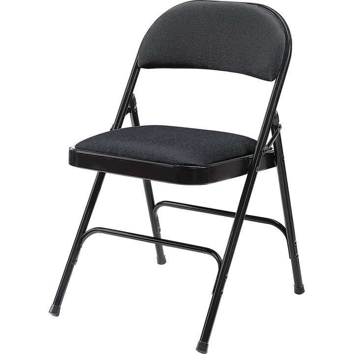 Image of Lorell Chairs,Folding,225 lb Cap,18-3/8"x19-1/4"x29-5/8",4/CT,Black