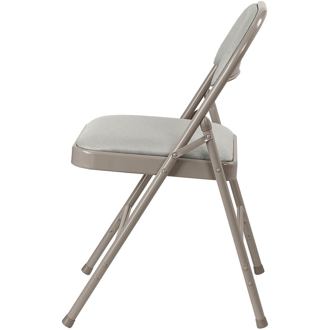 Image of Lorell Chairs,Folding,225 lb Cap,18-3/8"x19-1/4"x29-5/8",4/CT,Beige