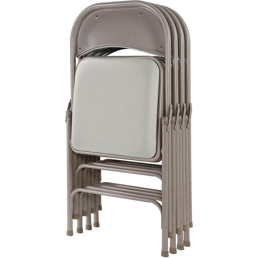 Image of Lorell Chairs,Folding,225 lb Cap,18-3/8"x19-1/4"x29-5/8",4/CT,Beige