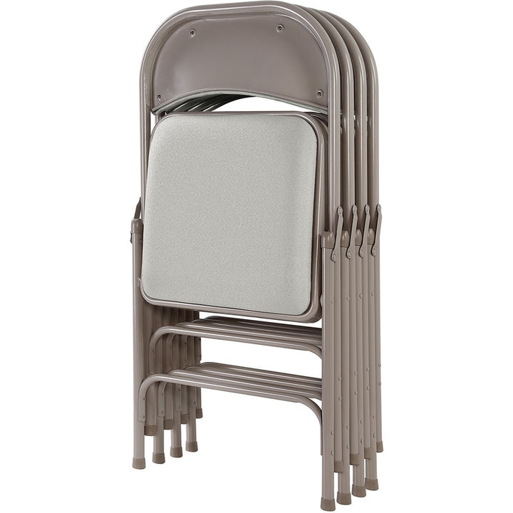 Image of Lorell Chairs,Folding,225 lb Cap,18-3/8"x19-1/4"x29-5/8",4/CT,Beige