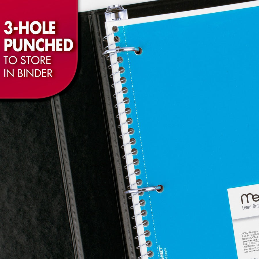 Image of Mead® Notebooks,1-Subject,Wide Rule,70 Sht,10-1/2"x8", 6/BD, AST