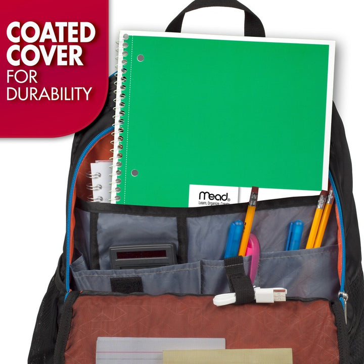 Image of Mead® Notebooks,1-Subject,Wide Rule,70 Sht,10-1/2"x8", 6/BD, AST