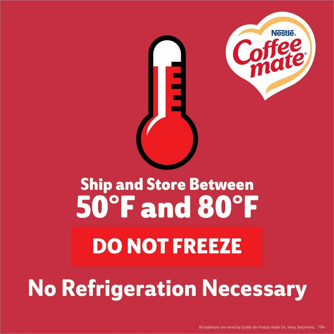 Image of Coffee mate 76060CT Peppermint Mocha Nondairy Liquid Creamer Singles, Peppermint Mocha Flavor, 0.38 fl oz (11 mL), 200 Serving, 50/Box, 4 / Carton