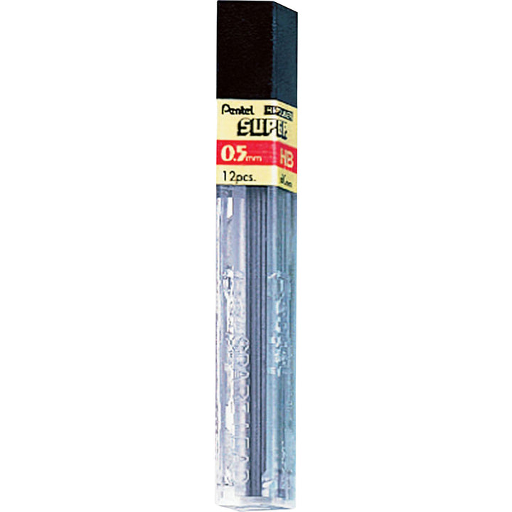 Image of Pentel® Hi-Polymer Lead, 0.5 mm, Fine, 12/Tube, 12TB/BX, HB/Black