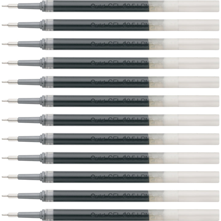 Image of Pentel® Gel Pen Refills, f/EnerGel, 0.5mm, Needle Tip, 12/BX, BK Ink