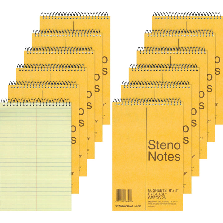 Greg Rule Krex Rediform Steno Books, Gregg Ruled, 80 Sheets, 6