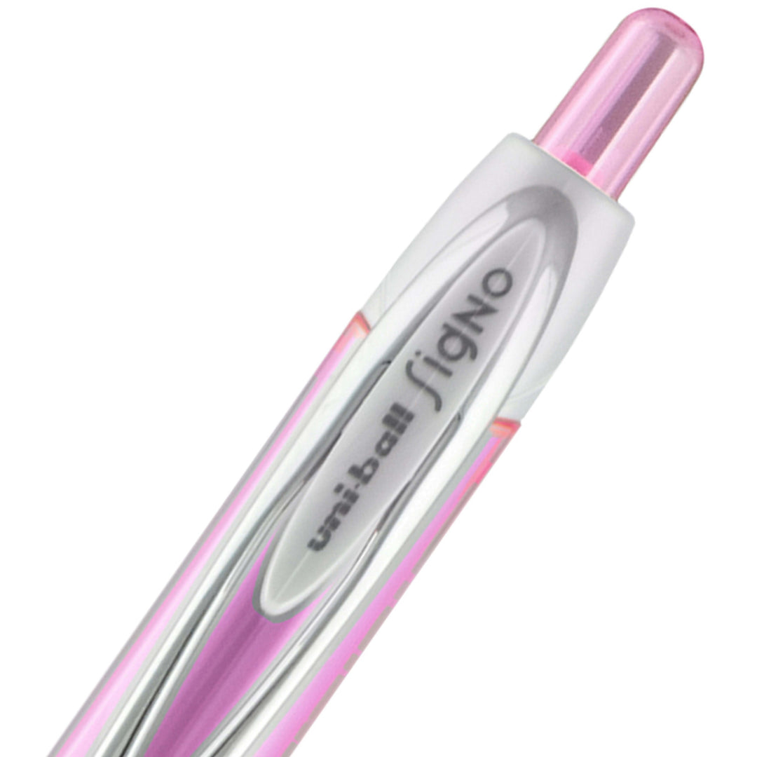 Image of uniball® Gel Pens, Super Ink, 0.7mm, 12/BX, Pink Ribbon Barrel/BK Ink