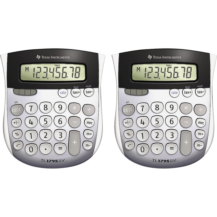 Image of Texas Instruments Calculators,TI-1795,Mini,Dual Power,4-7/8"x5-2/3"x1",2/BD,SR