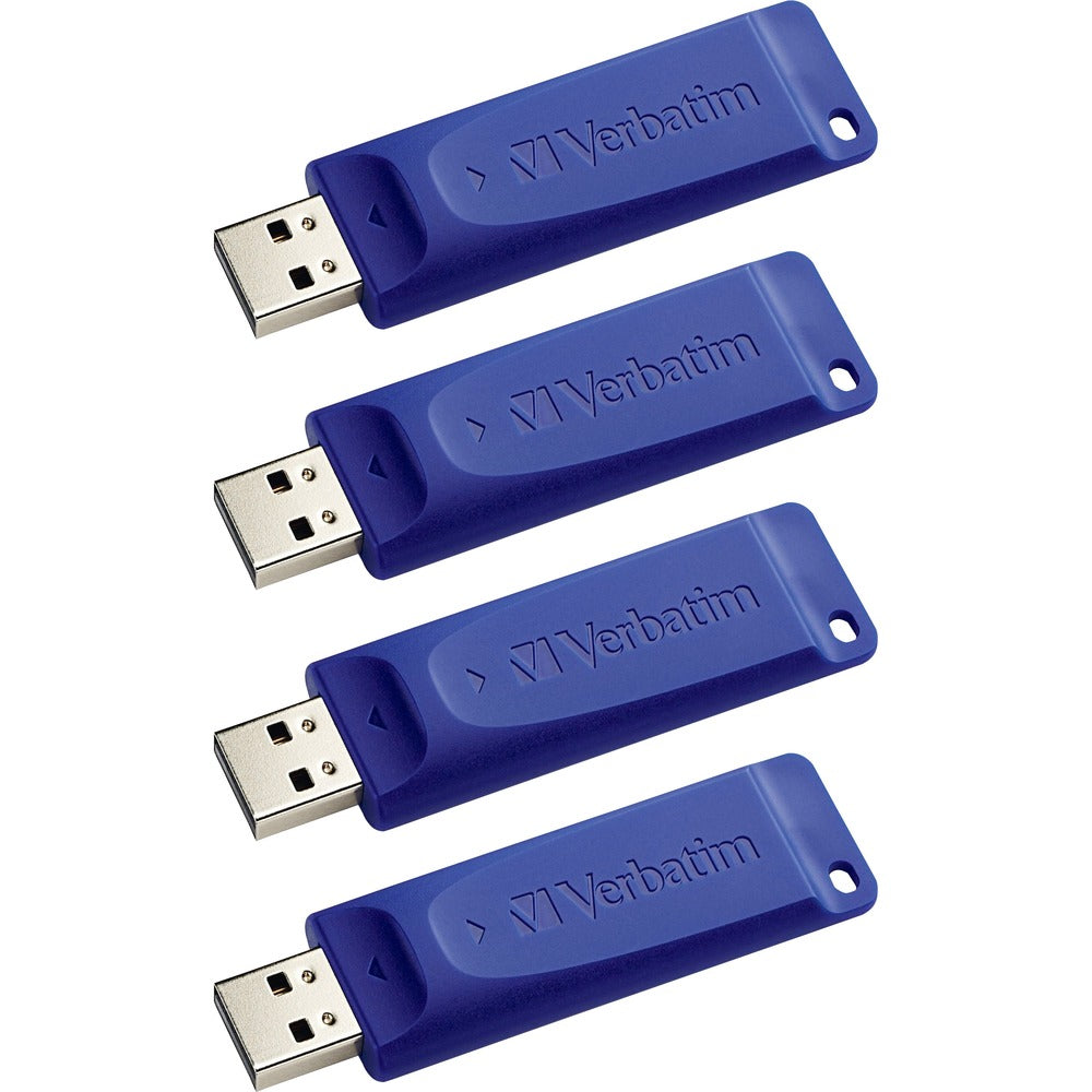 Image of Verbatim® USB Drives, Capless, 8GB, 4/CT, Blue