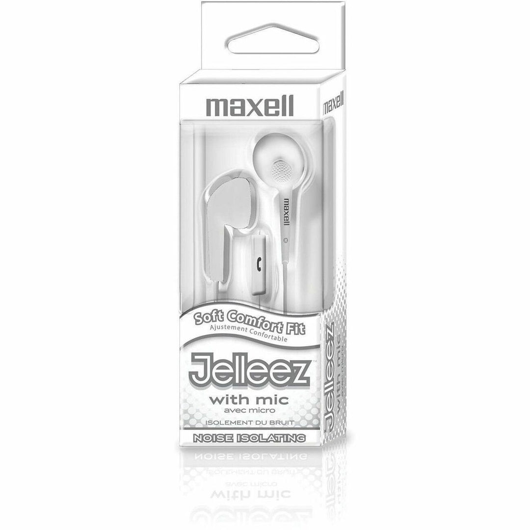 Image of Maxell® Earbuds w/ Mic, Soft Comfort Fit, White