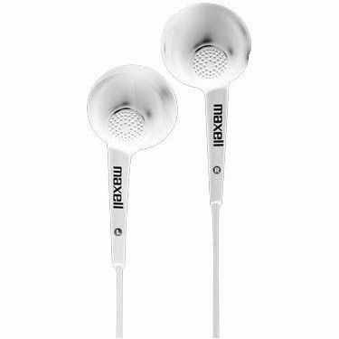 Image of Maxell® Earbuds w/ Mic, Soft Comfort Fit, White