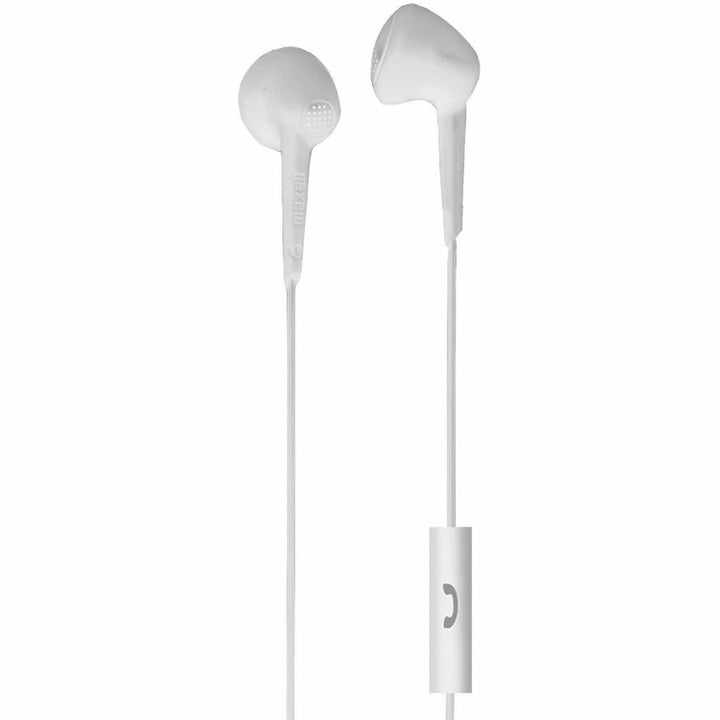 Image of Maxell® Earbuds w/ Mic, Soft Comfort Fit, White