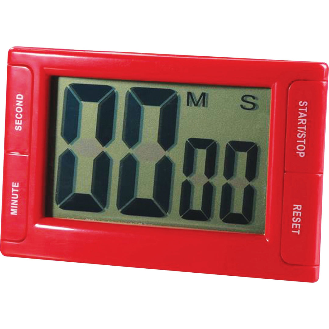 Image of Ashley Productions, Inc. Digital Timer, Magnetic Backing, 2"Wx3/4"Lx3-3/4"H, Red