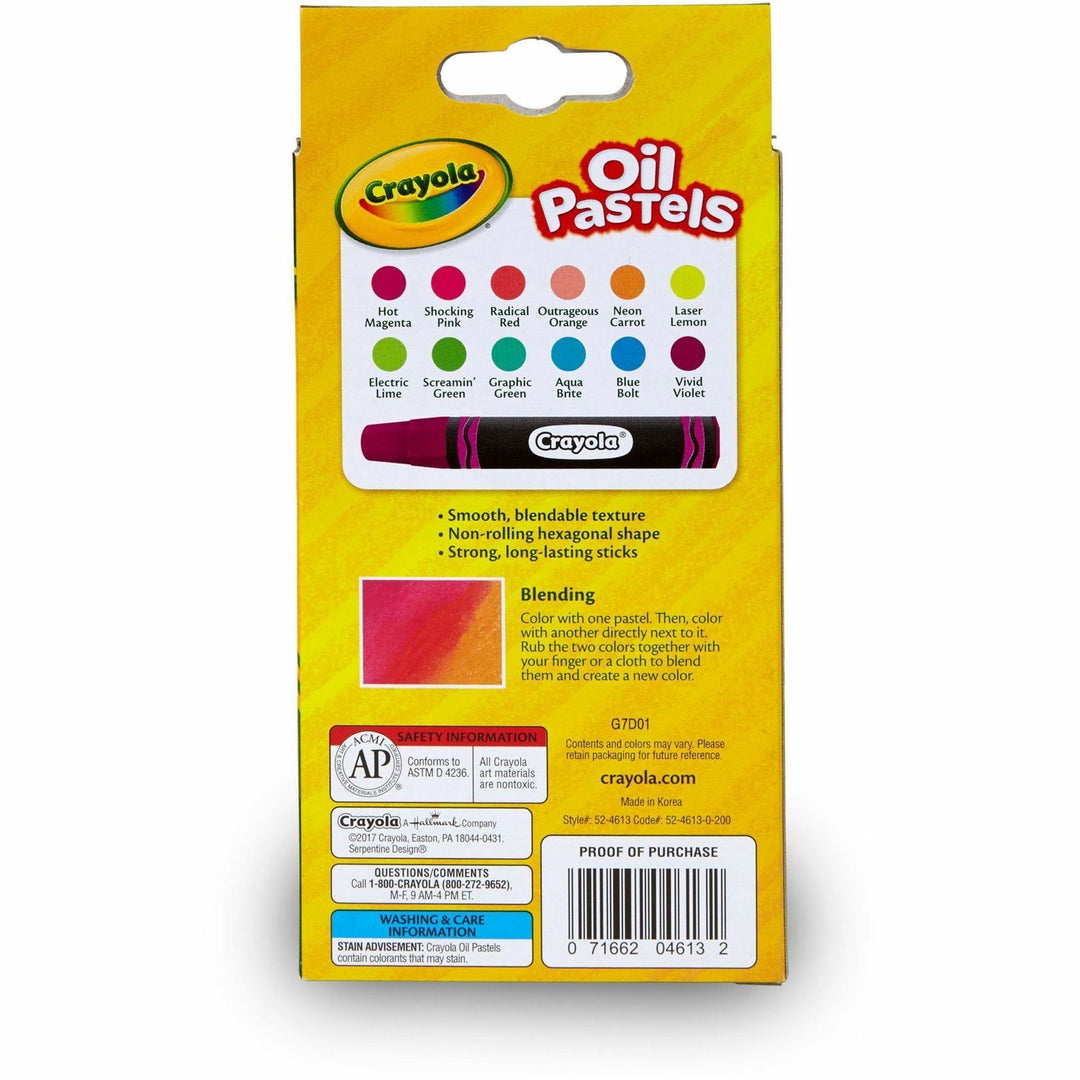 Image of Crayola 524613 Oil Pastels, Neon, 1 Set
