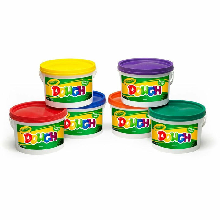 Image of Crayola 570016 Super Soft Dough, Fun and Learning, Sculpture, Red, Orange, Yellow, Blue, Green, Violet, 6 / Carton