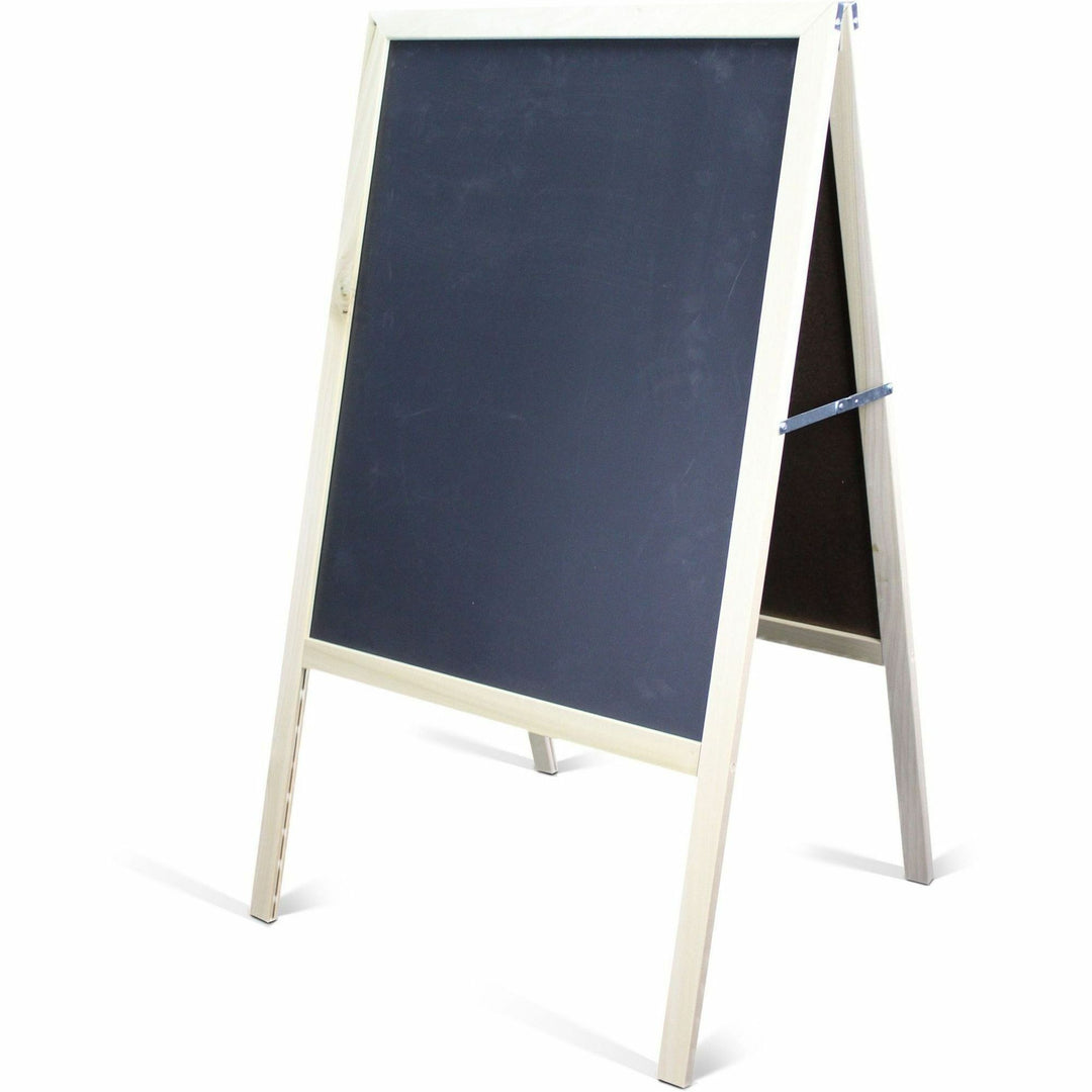 Image of Flipside Signage Easel, Dry-Erase/Chalkboard, 24"Wx42"H, Multi