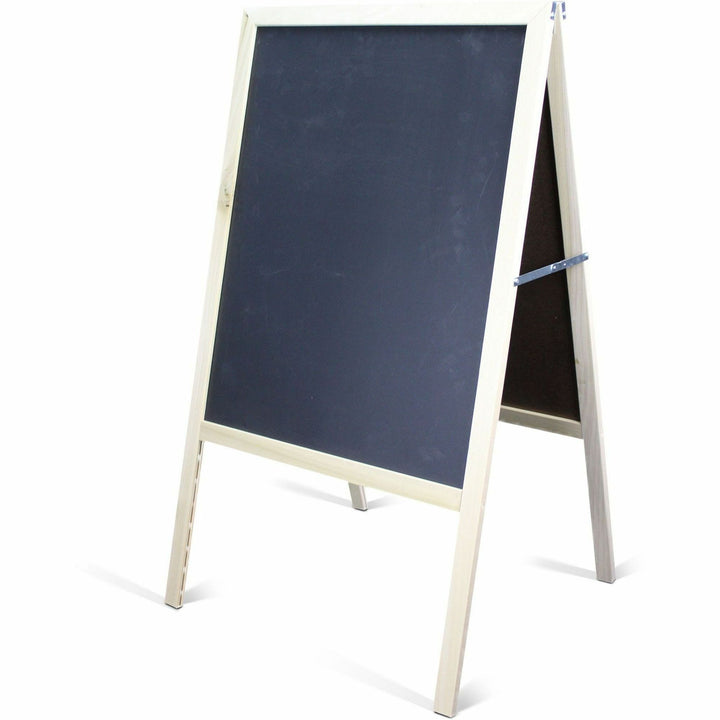 Image of Flipside Signage Easel, Dry-Erase/Chalkboard, 24"Wx42"H, Multi