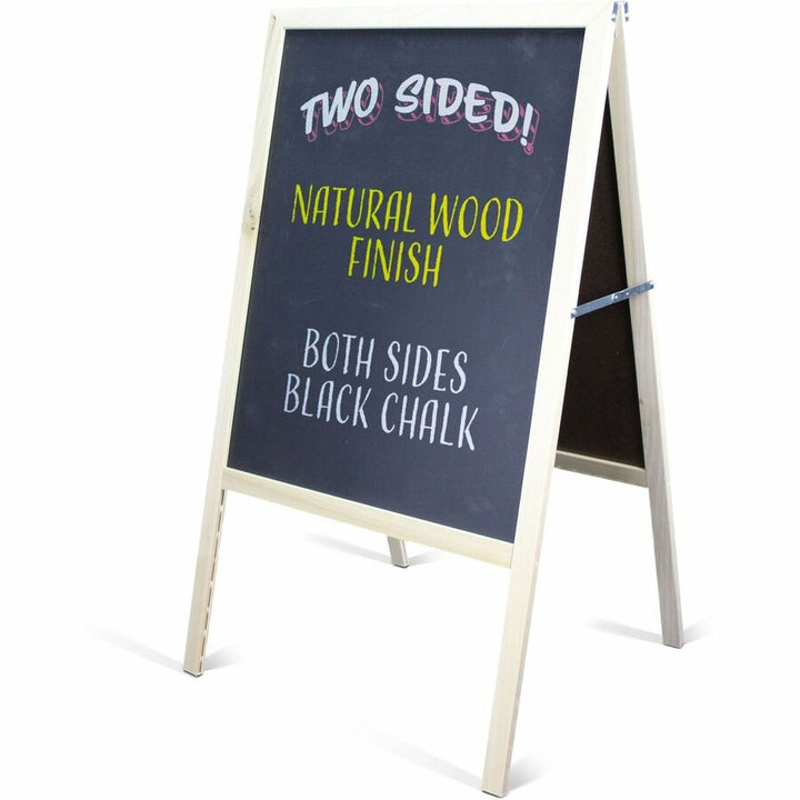 Image of Flipside Signage Easel, Dry-Erase/Chalkboard, 24"Wx42"H, Multi