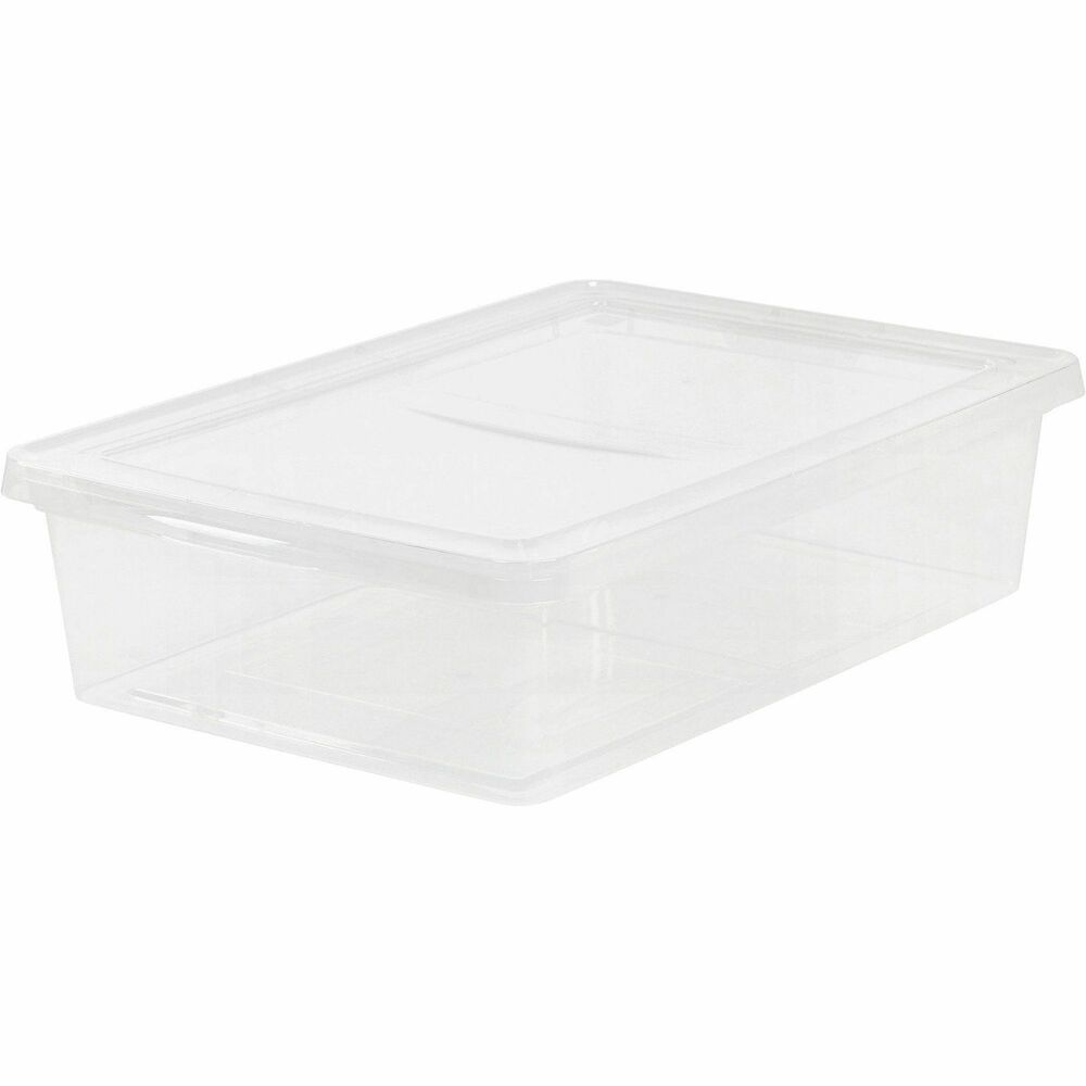 Image of Iris Underbed Storage Box, Snap-Tight Lid, 28-Quart, Clear