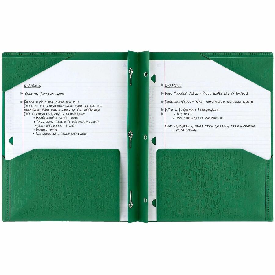 Image of Mead® Pocket and Prong Folder, 9-5/16"Wx11-5/8"H, 4/PK, Assorted