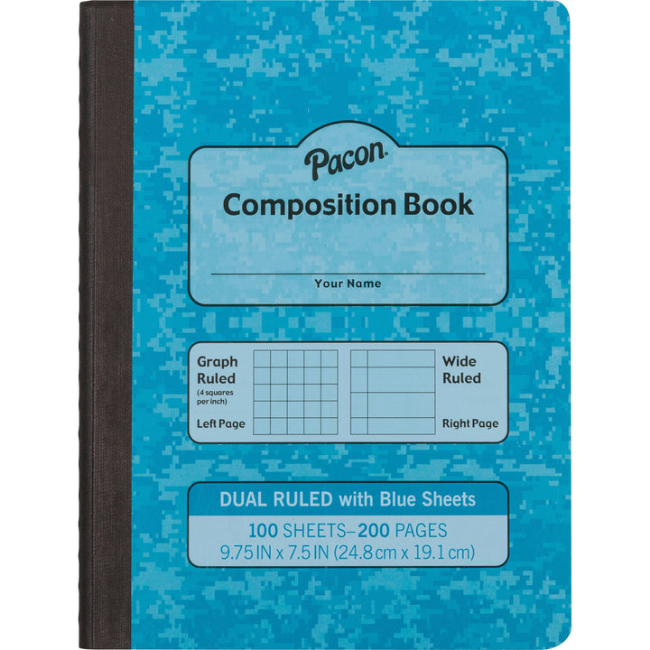 Image of Pacon® Composition Book, Narrow Rule, Blue Cover, (200) 9.75 x 7.5 Sheets