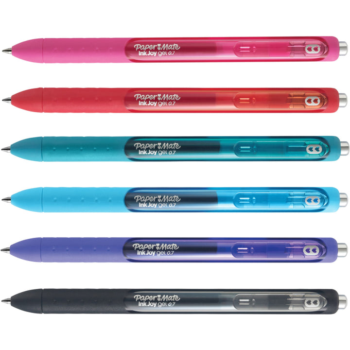 Image of Paper Mate® Inkjoy Gel Pen, Retractable, Medium 0.7 Mm, Assorted Ink And Barrel Colors, 6/pack