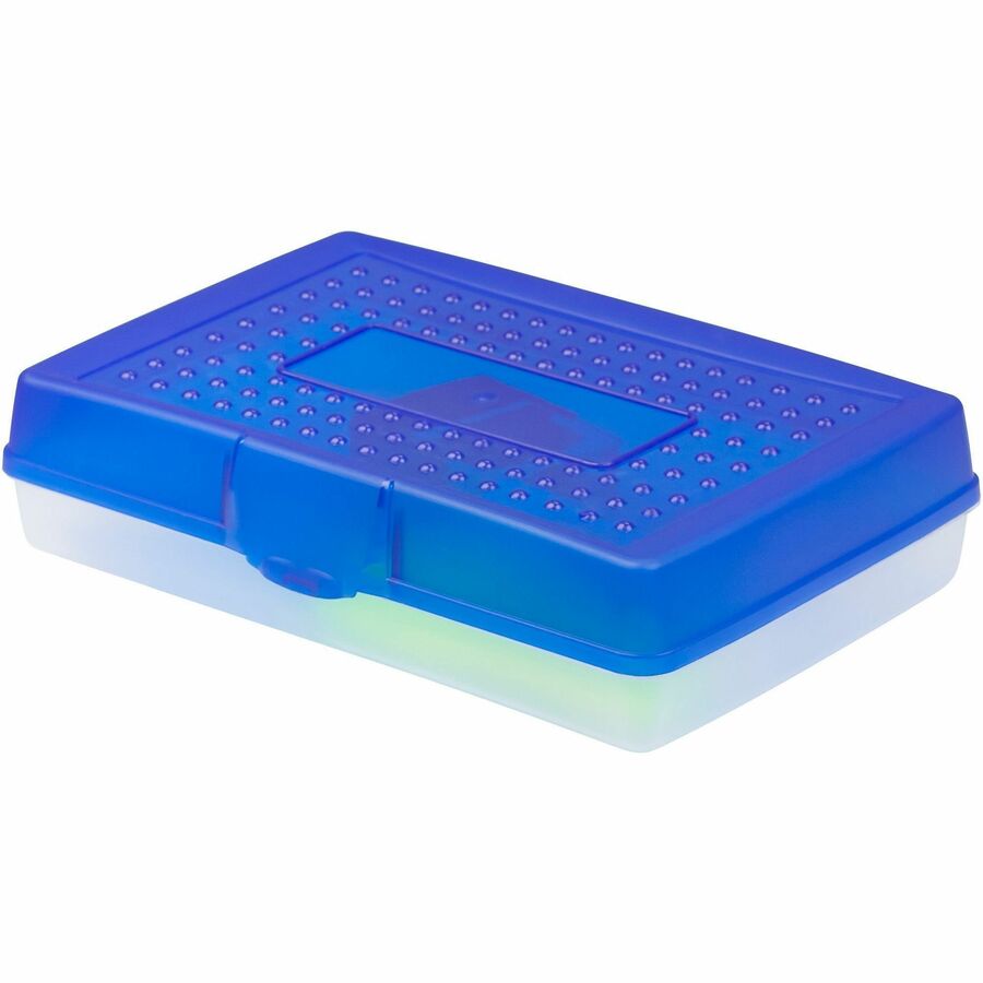 Image of Storex Large Pencil Box, 11-1/4"Wx7-3/4"Lx2-9/10"H, 6/CT, Assorted