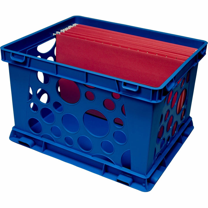 Image of Storex File Crate, 14-1/4"Wx17-1/4"Lx10-1/2"H, 3/CT, Assorted