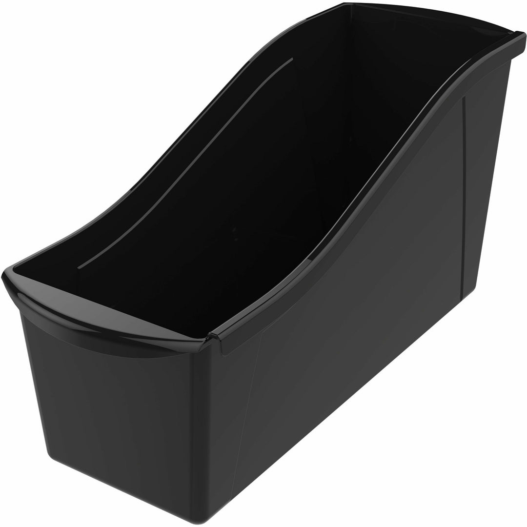 Image of Storex Large Book Bin, 5-3/10"Wx14-3/10"Lx7"H, 6/CT, Black