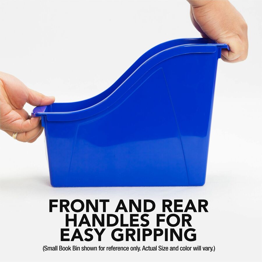 Image of Storex Large Book Bin, 5-3/10"Wx14-3/10"Lx7"H, 6/CT, Black