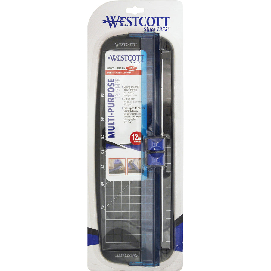 Image of Westcott® Multi-Purpose Personal Trimmer, 10 Sheets, 12" Cut Length, Plastic Base, 6.38 X 12