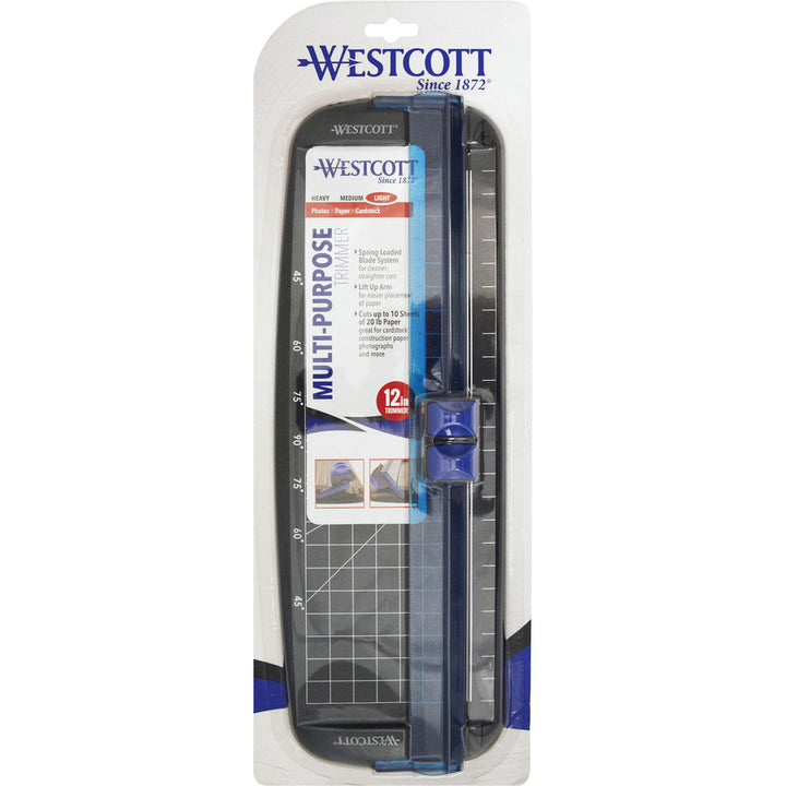 Image of Westcott® Multi-Purpose Personal Trimmer, 10 Sheets, 12" Cut Length, Plastic Base, 6.38 X 12